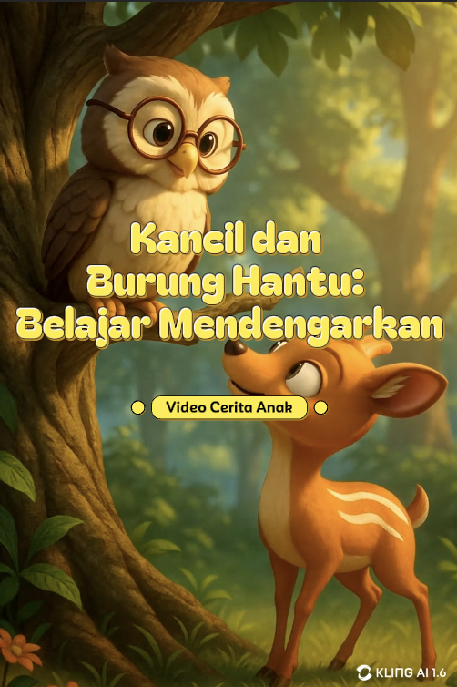 Prompt ChatGPT Video Cerita AI : Kancil dan Burung Hantu: Belajar Mendengarkan dengan Hati